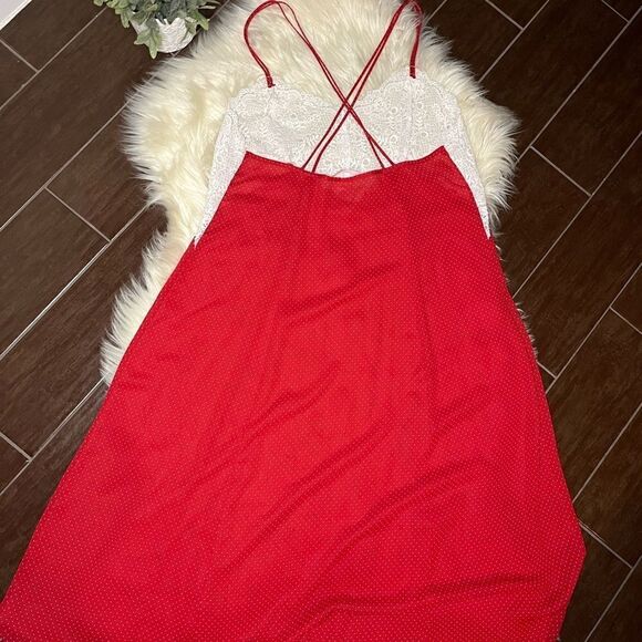 Lane Bryant Intimates red/white polka dot Vintage nightgown sz 18/20 - Picture 6 of 6